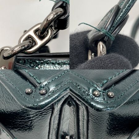  COACH コーチ ドリーマー21 2WAYバッグ 38543 グリーン ショルダーバッグ メタリックレザー