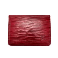 LOUIS VUITTON ルイヴィトン エピ ポルト2カルト カードケース M63207 カスティリアンレッド レザー  Cランク