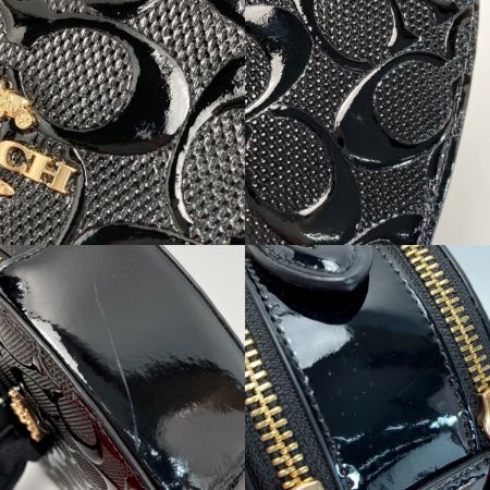  COACH コーチ ハート クロスボディ・シグネチャー レザー CV531 ブラック ショルダーバッグ