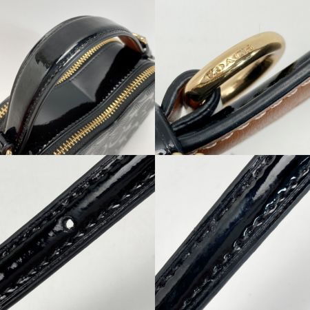  COACH コーチ ハート クロスボディ・シグネチャー レザー CV531 ブラック ショルダーバッグ