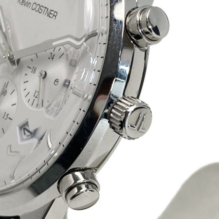  JACQUES LEMANS ジャックルマン ケビンコスナー コレクション クロノグラフ KC-103 ホワイト クォーツ メンズ 腕時計