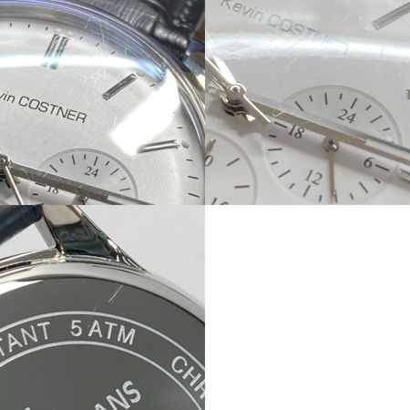  JACQUES LEMANS ジャックルマン ケビンコスナー コレクション クロノグラフ KC-103 ホワイト クォーツ メンズ 腕時計