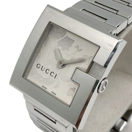  GUCCI グッチ フローラ 花柄 108 シルバー クォーツ メンズ 腕時計