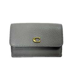 ☆☆ COACH コーチ 3つ折り財布  CM437 バイオレット レディース ゴールド金具 Bランク