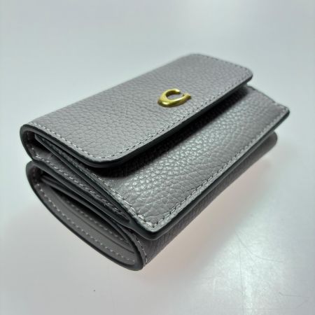  COACH コーチ 3つ折り財布  CM437 バイオレット レディース ゴールド金具