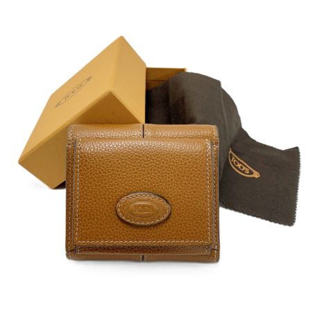  TODS トッズ 3つ折り財布 牛革 XAWDBNB2000XS0S410 ブラウン 箱有