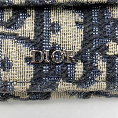  Christian Dior クリスチャンディオール トロッター 10-BO-0222 ネイビー 3つ折り財布
