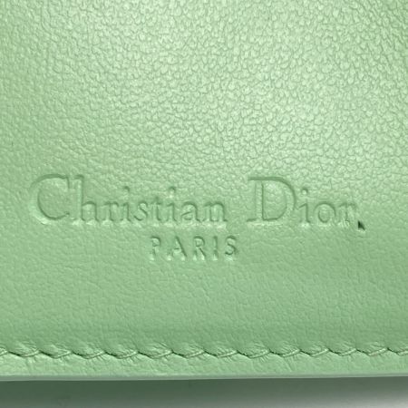  Christian Dior クリスチャンディオール カナージュ ロータスウォレット 97-MA-0224 パステルミント ３つ折り財布