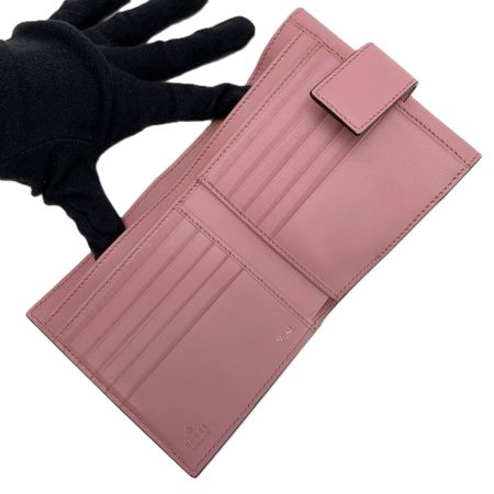  GUCCI グッチ 2つ折り財布 410104 グリーン×ピンク イニシャル入
