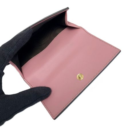  GUCCI グッチ 2つ折り財布 410104 グリーン×ピンク イニシャル入