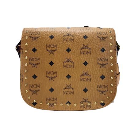  MCM エムシーエム パトリシア ショルダーバッグ ブラウン レザー