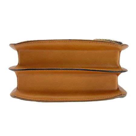  MCM エムシーエム パトリシア ショルダーバッグ ブラウン レザー