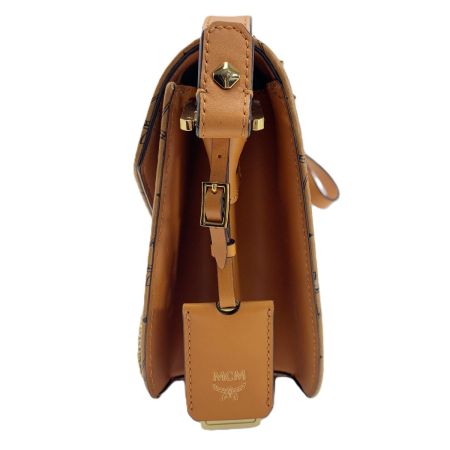  MCM エムシーエム パトリシア ショルダーバッグ ブラウン レザー