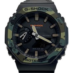 ☆☆ CASIO カシオ G-SHOCK GA-2100シリーズ カモフラージュ GA-2100SU-1AJF クォーツ メンズ 腕時計 Bランク