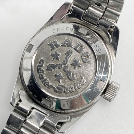  RADO ラドー グリーンホース デイト 25石 シルバー 自動巻き レディース 腕時計 Green Horse