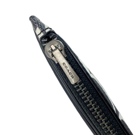  COACH コーチ シグネチャー カードケース  CP216 ブラック×ホワイト レディース