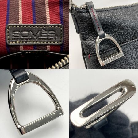  Somes Saddle ソメスサドル 2WAYバッグ ブラック レザー ショルダーバッグ 布袋有