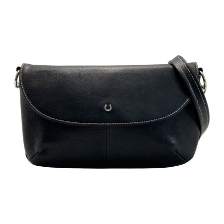  Somes Saddle ソメスサドル フラップ ショルダーバッグ ブラック レザー 蹄鉄