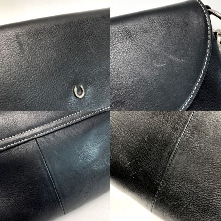  Somes Saddle ソメスサドル フラップ ショルダーバッグ ブラック レザー 蹄鉄