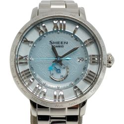 ☆☆ CASIO カシオ シーン フローティングインデックス SHW-1600D-2AJF ブルー 電波ソーラー レディース 腕時計 SHEEN Bランク