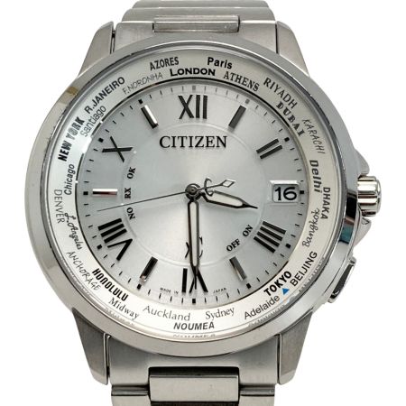  CITIZEN シチズン XC クロスシー エコドライブ H149-T018335 シルバー 電波ソーラー メンズ 腕時計