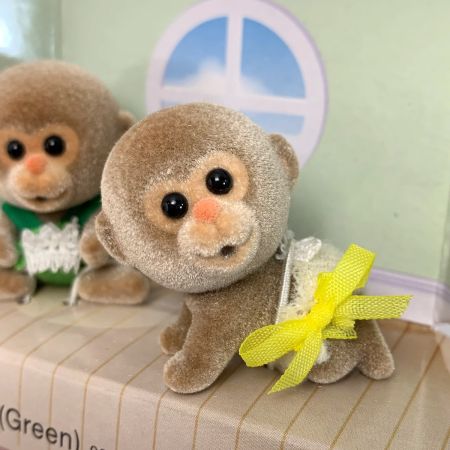   シルバニアファミリー 海外版 サルの赤ちゃん双子 開封済み 箱付き