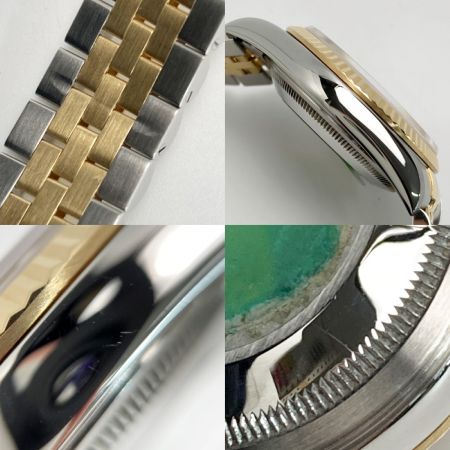 ROLEX ロレックス デイトジャスト 10Pダイヤ YG×SS 16233G シャンパン 自動巻き メンズ 腕時計