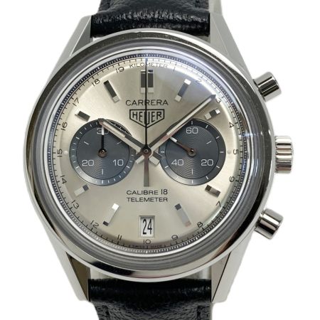  TAG HEUER タグホイヤー カレラ キャリバー18 クロノグラフ CAR221A.FC6353 シルバー 自動巻き メンズ 腕時計 箱有