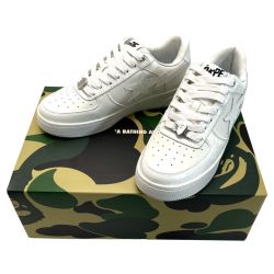 ☆☆ A BATHING APE アベイシングエイプ BAPE STA #3 M191303 ホワイト スニーカー 25cm メンズ 箱付 Bランク