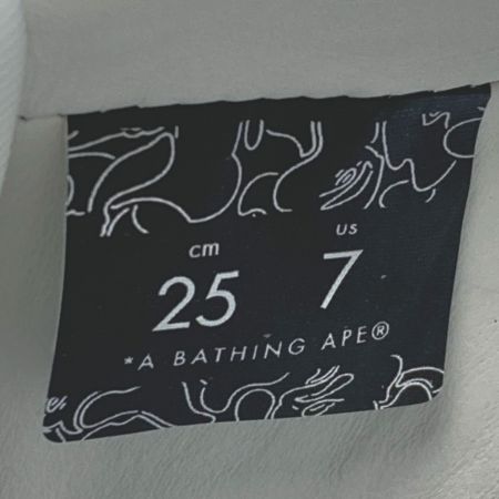  A BATHING APE アベイシングエイプ BAPE STA #3 M191303 ホワイト スニーカー 25cm メンズ 箱付