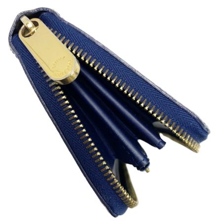  LOUIS VUITTON ルイヴィトン イカットフラワー ジッピーウォレット M90018 ネイビー 長財布 ゴールド金具
