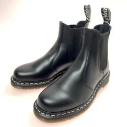 ☆☆ Dr.Martens ドクターマーチン ホワイトステッチ チェルシーブーツ AW006 ブラック SIZE 約26㎝ Aランク