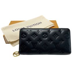 ☆☆ LOUIS VUITTON ルイヴィトン モノグラム・エンボス ジッピー・ウォレット ノワール M81510 ノワール 財布 箱 袋有 Bランク