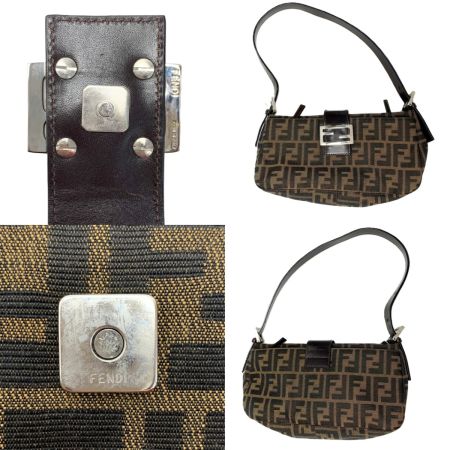  FENDI フェンディ セミショルダーバッグ 2119 26722 ブラウン キャンバス×レザー