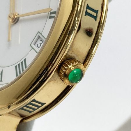  GUCCI グッチ ローマン文字盤 デイト 7200M ホワイト クォーツ メンズ 腕時計