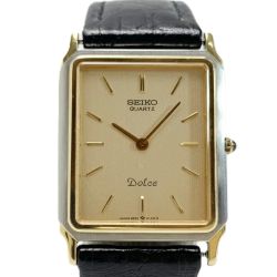 ☆☆ SEIKO セイコー ドルチェ Dolce レザー  9520-5130 ゴールド 腕時計 クオーツ quartz 280 Bランク
