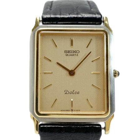  SEIKO セイコー ドルチェ Dolce レザー  9520-5130 ゴールド 腕時計 クオーツ quartz 280