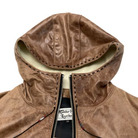 RED MOON レッドムーン レザージャケット フード付き Number One Leathers ブラウン 馬革 SIZE 38 メンズ