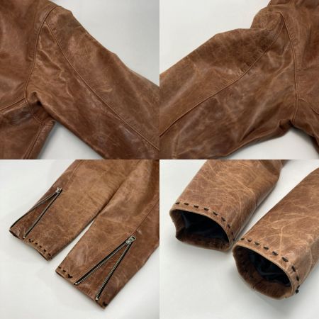  RED MOON レッドムーン レザージャケット フード付き Number One Leathers ブラウン 馬革 SIZE 38 メンズ