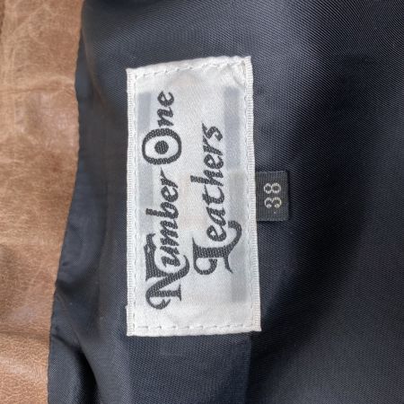  RED MOON レッドムーン レザージャケット フード付き Number One Leathers ブラウン 馬革 SIZE 38 メンズ