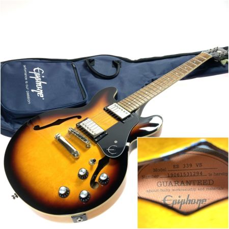  EPIPHONE エピフォン セミアコースティックギター ES-339 VS ソフトケース付