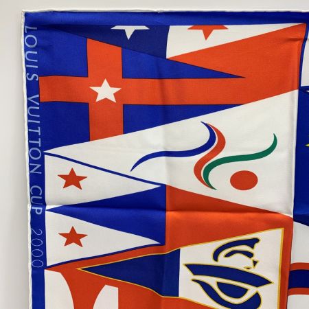  LOUIS VUITTON ルイヴィトン ルイヴィトンカップ 2000 ブルー×ホワイト×レッド シルク100%