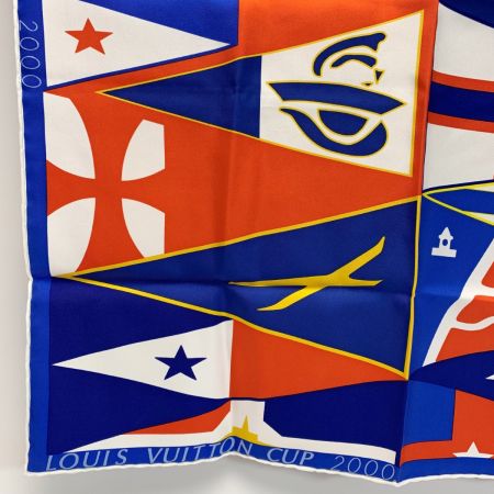  LOUIS VUITTON ルイヴィトン ルイヴィトンカップ 2000 ブルー×ホワイト×レッド シルク100%