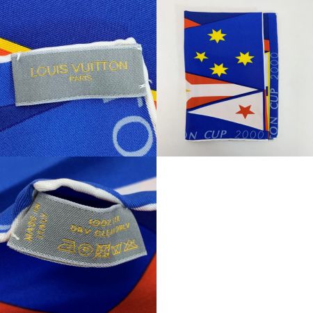  LOUIS VUITTON ルイヴィトン ルイヴィトンカップ 2000 ブルー×ホワイト×レッド シルク100%