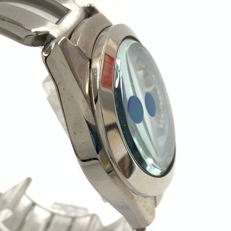  SEIKO セイコー ALBA アルバ AKA 青文字盤 デイデイト クォーツ 腕時計 V743-5A10 シルバー x ブルー