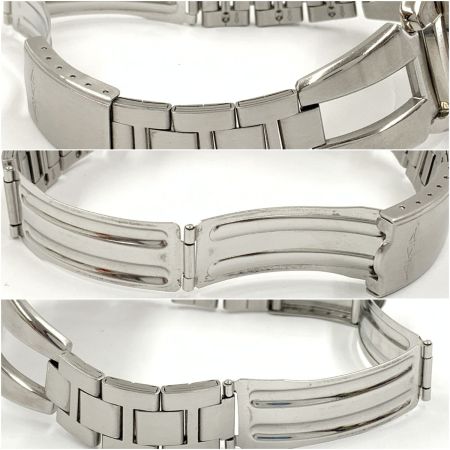  SEIKO セイコー ALBA アルバ AKA 青文字盤 デイデイト クォーツ 腕時計 V743-5A10 シルバー x ブルー