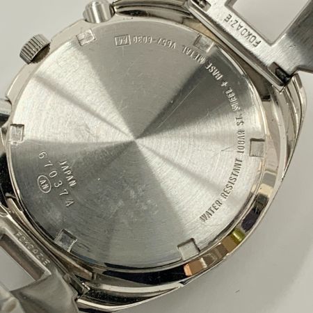  SEIKO セイコー ALBA AKA V657-6030 クォーツ 腕時計 V657-6030 シルバー x グリーン