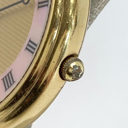  CELINE セリーヌ ラウンド スモセコ ローマン シェル文字盤 H2903-3 ゴールド クォーツ メンズ 腕時計