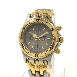 〇〇 ELGIN エルジン クロノグラフ クォーツ 腕時計 FK-528-A ゴールド x シルバー Bランク