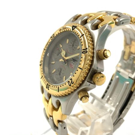  ELGIN エルジン クロノグラフ クォーツ 腕時計 FK-528-A ゴールド x シルバー